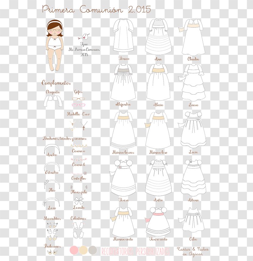 Dress First Communion Oroigarri Child Bookmark - Paper Transparent PNG