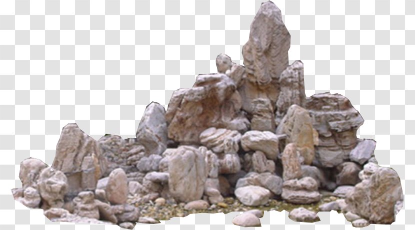 Artificial Hill Garden Sculpture - Rock - Chaotic Rubble Transparent PNG