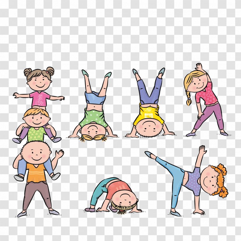 Physical Exercise Child Stock Illustration Gymnastics - Frame - Doing Transparent PNG