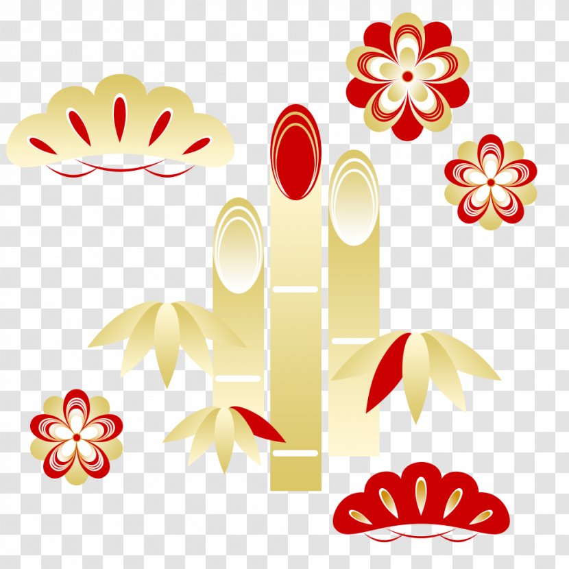 Japanese New Year 正月飾り Kadomatsu 松竹梅 - Flower - Design Transparent PNG