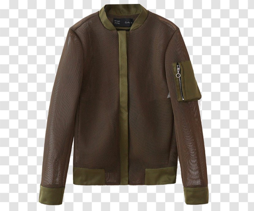 Leather Jacket T-shirt Hoodie Flight - Coat Transparent PNG