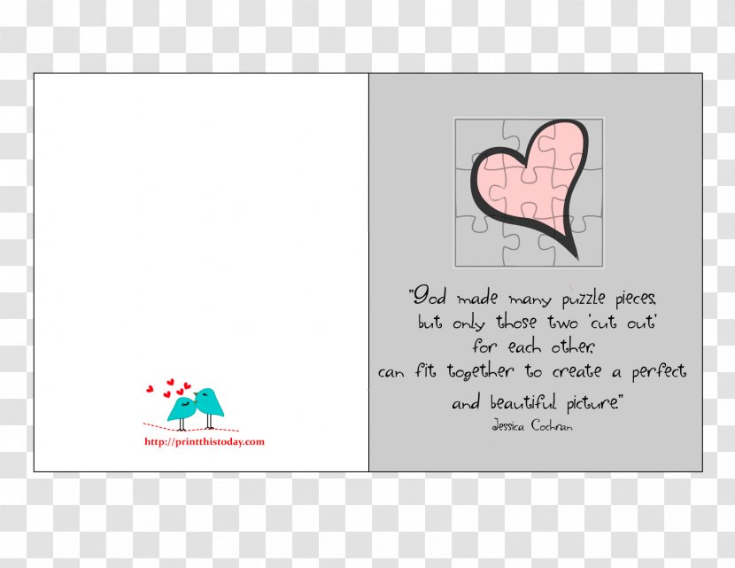 Love Puzzle Quotation Valentine's Day - Cartoon - Quote Transparent PNG
