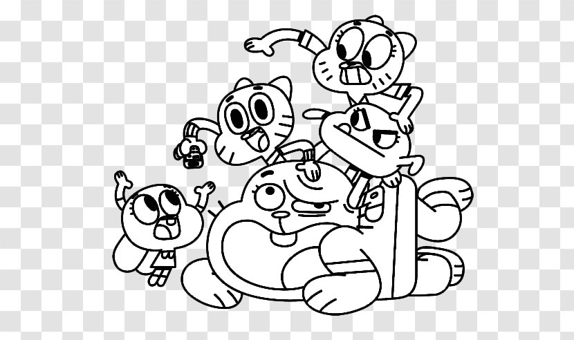 Gumball Watterson Darwin Drawing Coloring Book Carrie Krueger - Cartoon - Winnie The Pooh Transparent PNG