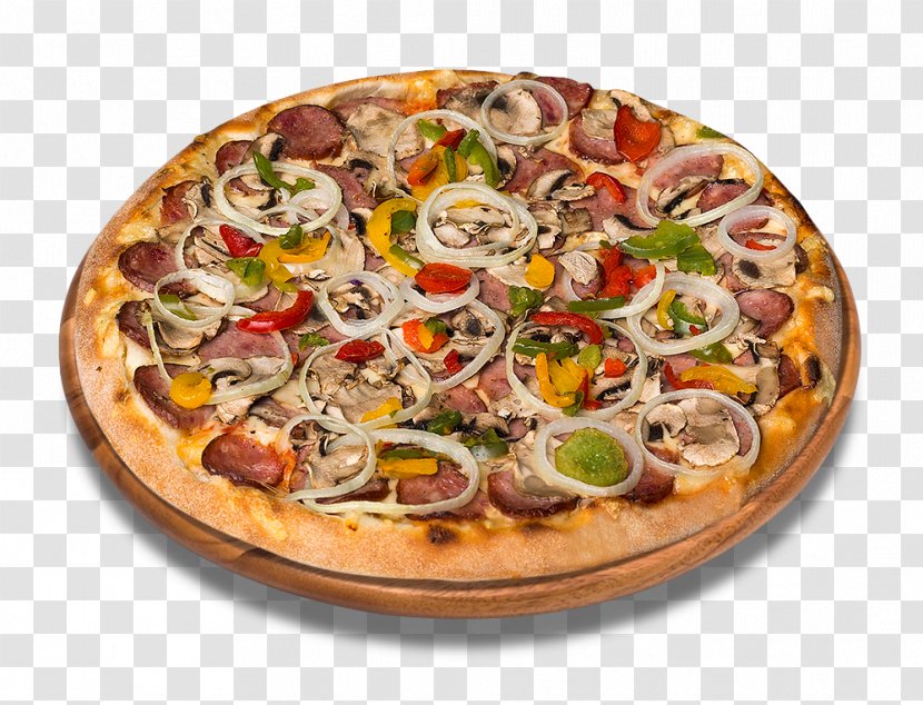 California-style Pizza Sicilian Italian Cuisine Delivery - Sausage Transparent PNG