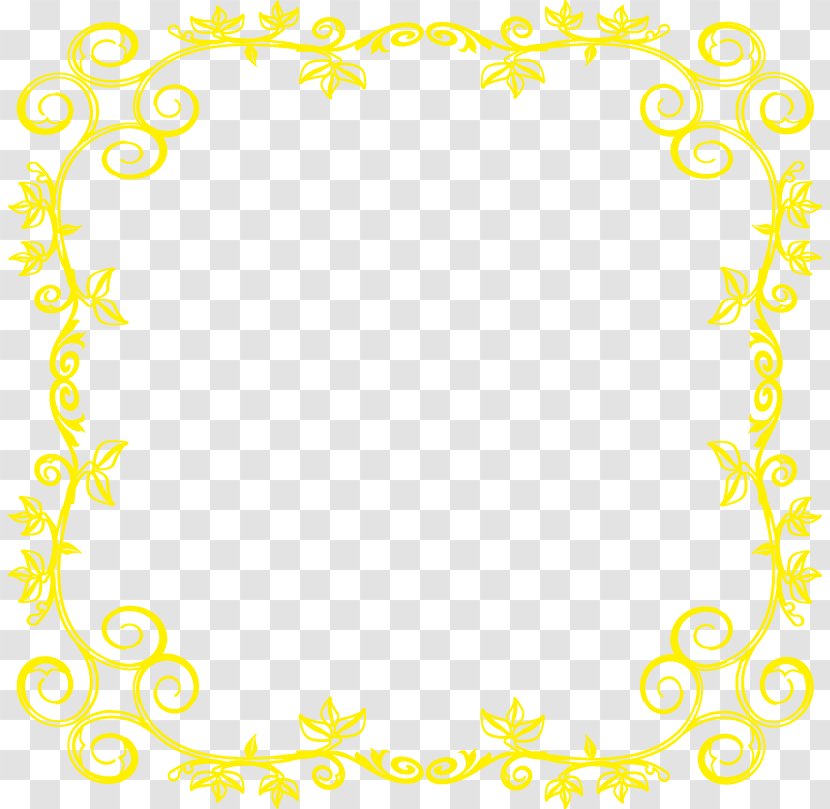 Yellow Area Pattern - China Wind Exquisite Border Transparent PNG