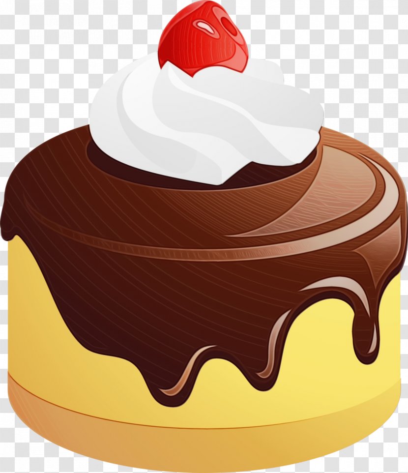 Chocolate - Dessert - Baked Goods Icing Transparent PNG