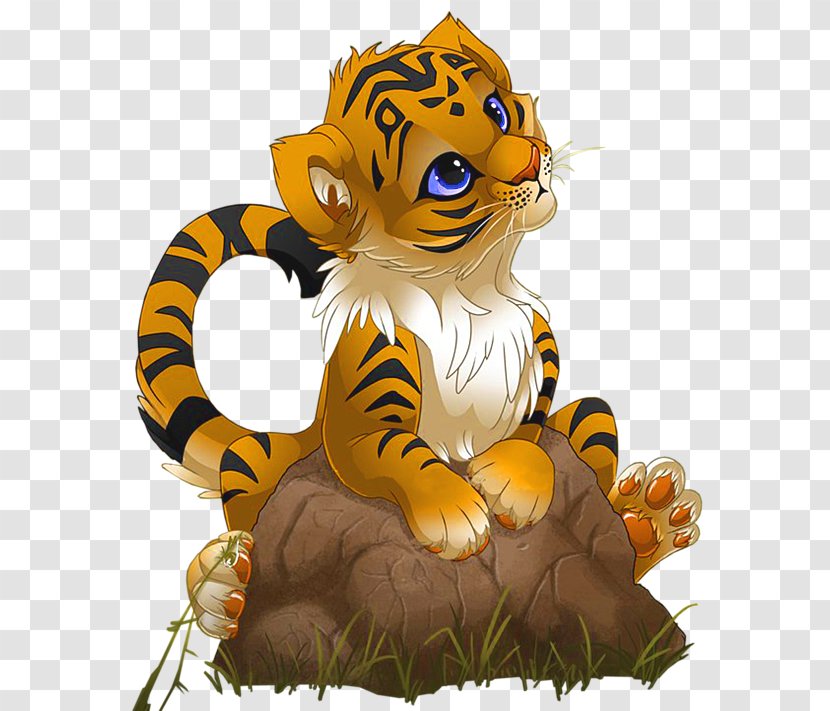Bengal Tiger Cat Cuteness Clip Art - Cartoon Transparent PNG
