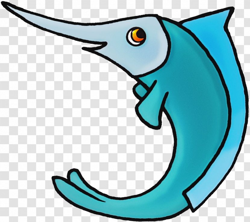 Aqua Cartoon Fish Seahorse - Line Art - Symbol Transparent PNG