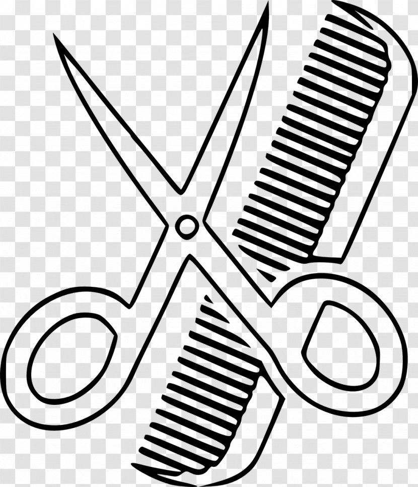 Comb Hairstyle Cosmetologist Clip Art - Line - Hair Transparent PNG