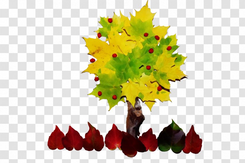 Watercolor Flower Background - Woody Plant - Planetree Family Sweet Gum Transparent PNG
