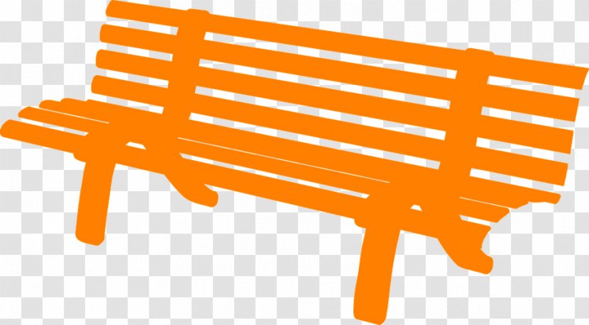 Bench Clip Art - Area - Orange Transparent PNG