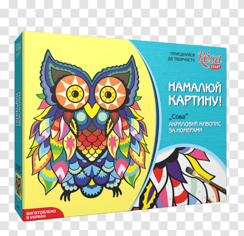 Owl Paint By Number Painting Canvas Transparent PNG