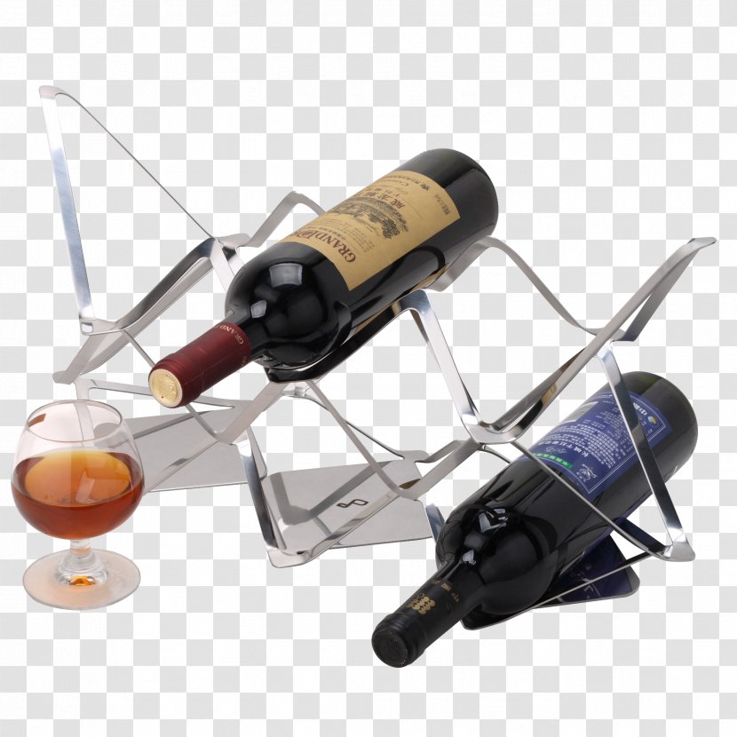 Red Wine Rack Bottle Alcoholic Drink - Aircraft - Racks Transparent PNG