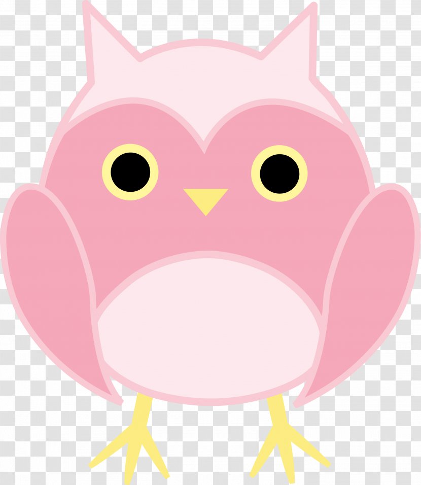 Owl Cuteness Clip Art - Snout - Pink Clipart Transparent PNG