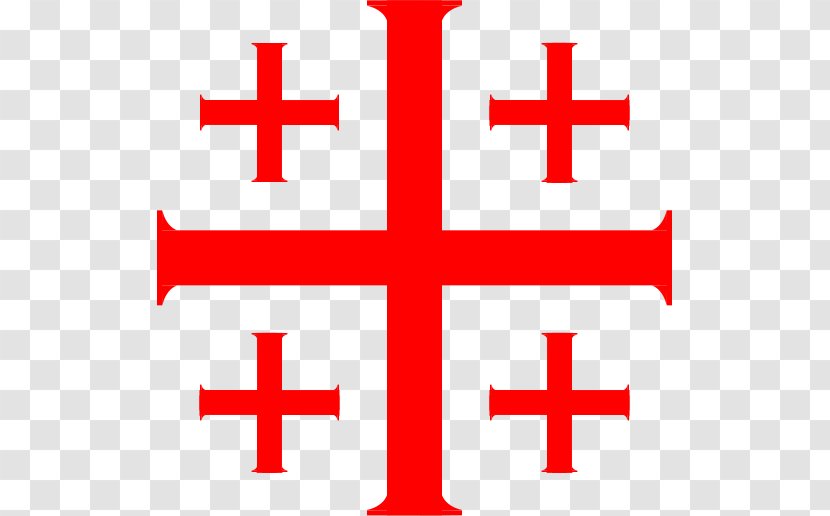 Kingdom Of Jerusalem Cross Christian - Serviceman Transparent PNG