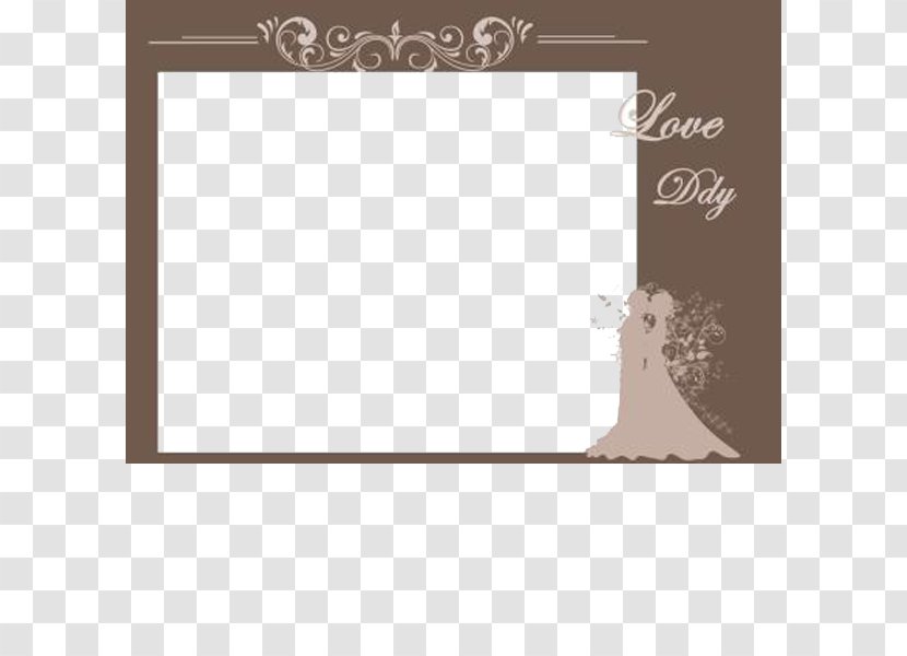 Brown Wedding Picture Frames - Romance - Creative Transparent PNG