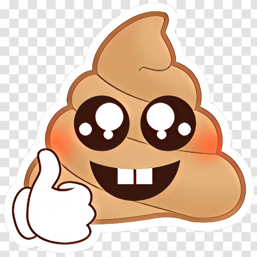 Cartoon Nose Brown Smile Thumb Transparent PNG