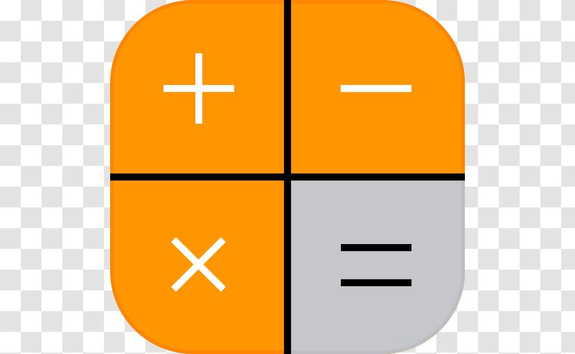 Angle Area Text Symbol - Flat Design - Calculator Transparent PNG