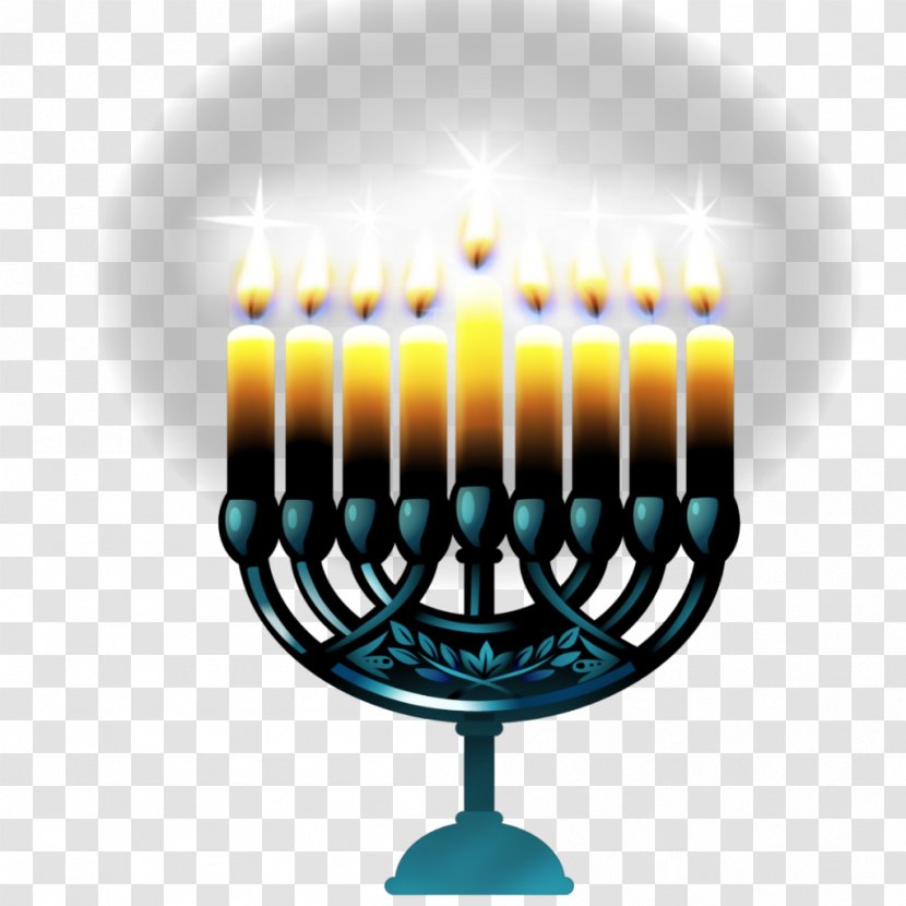 Hanukkah Menorah Temple In Jerusalem Dreidel Judaism - Ceremonial Transparent PNG