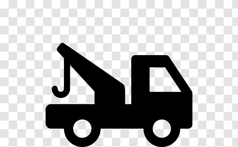 Car Tow Truck Towing - Black And White Transparent PNG