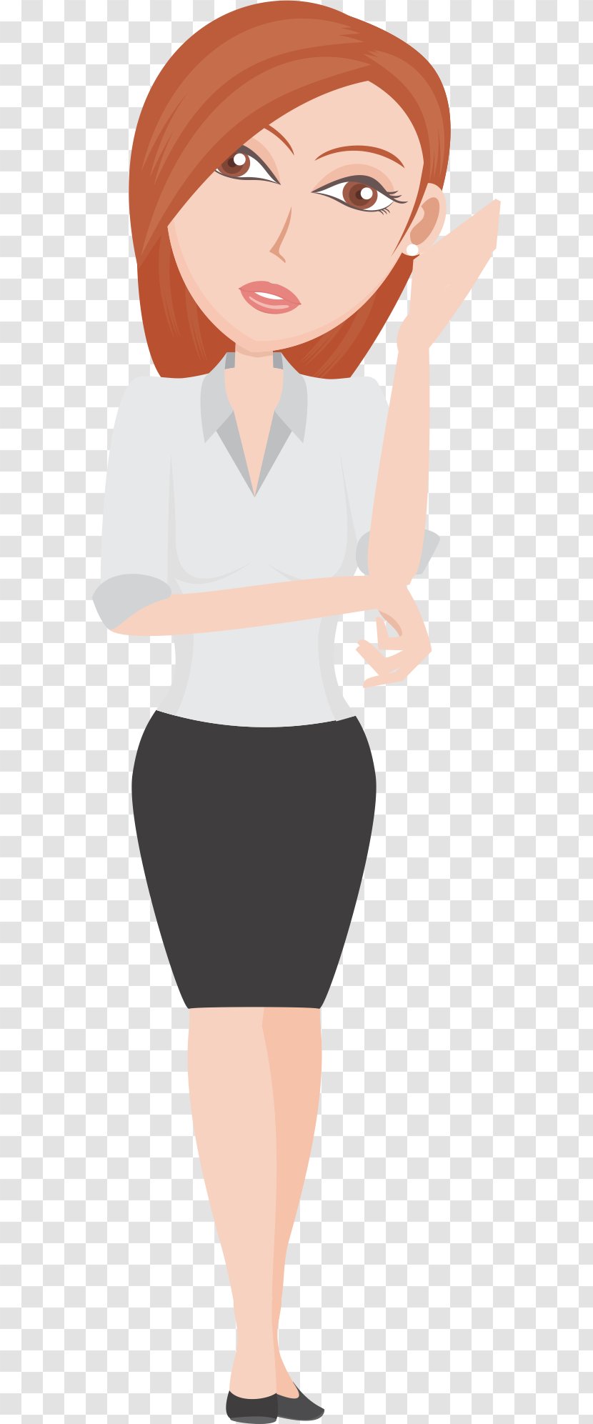 Cartoon Clip Art - Heart - Call Business Woman Transparent PNG