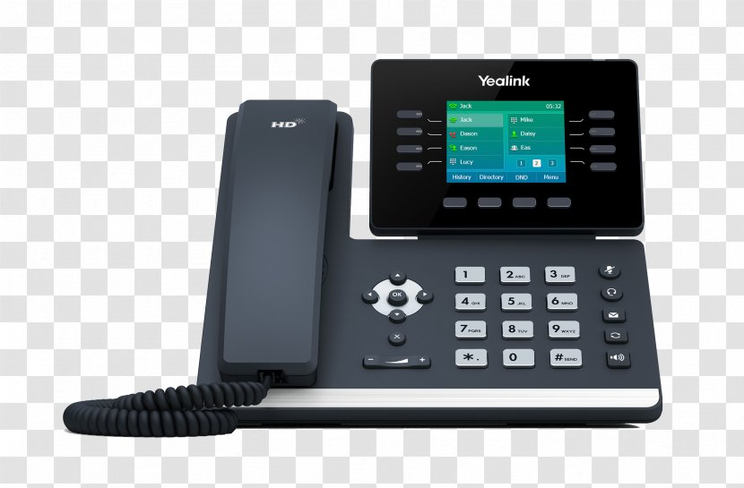 VoIP Phone Yealink IP SIP-T Session Initiation Protocol Telephone SIP-T52S - Telephony - Corded Transparent PNG