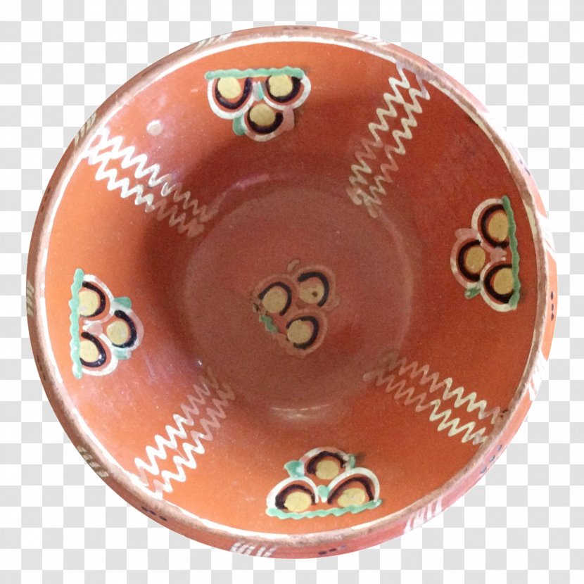 Bowl M Tableware Orange S.A. - Hand Painted Vintage Transparent PNG