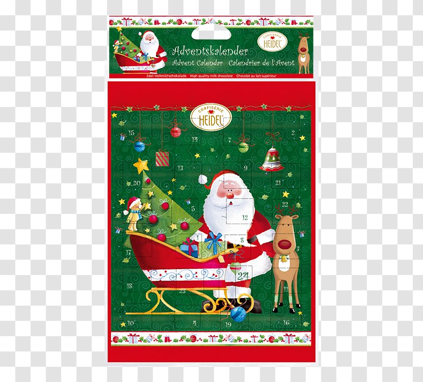 Santa Claus Christmas Ornament Advent Calendars Australia - Chocolate Transparent PNG