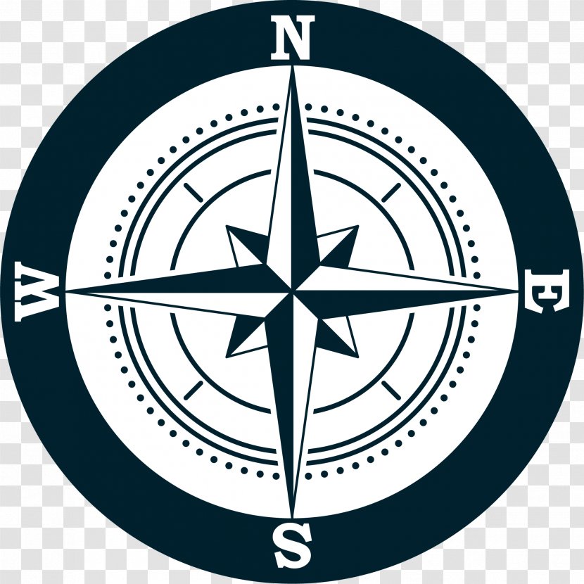 Northwest Compass, Inc. Royalty-free - Black And White - Hand Drawn Circle Compass Transparent PNG