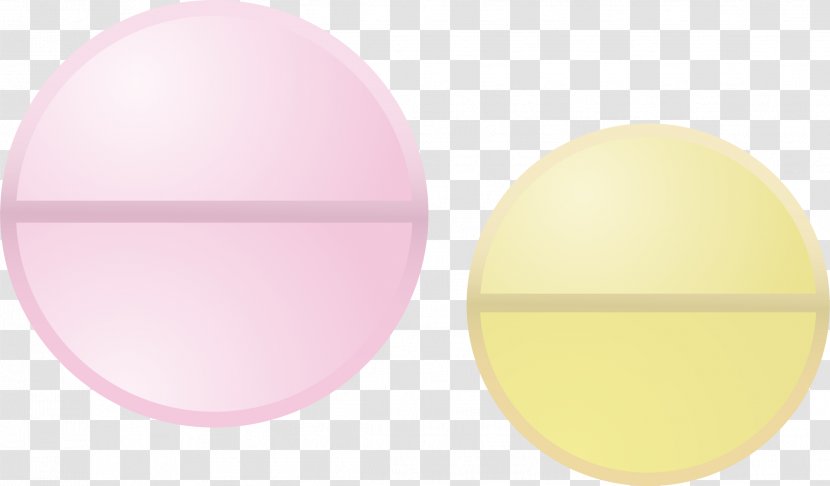 Yellow Circle - Pink - Tablet Medicine Transparent PNG