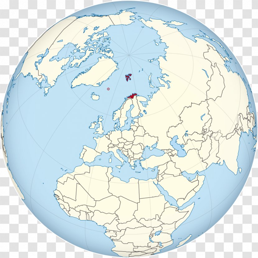 Svalbard Treaty Globe Locator Map - Europe Transparent PNG