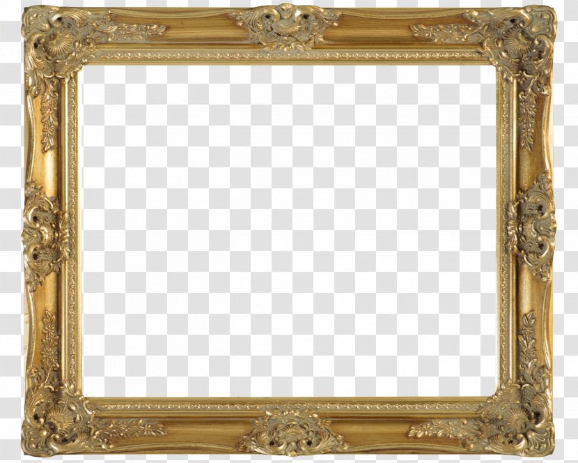 Picture Frames Photography Clip Art - Mirror - Gold Frame Transparent PNG