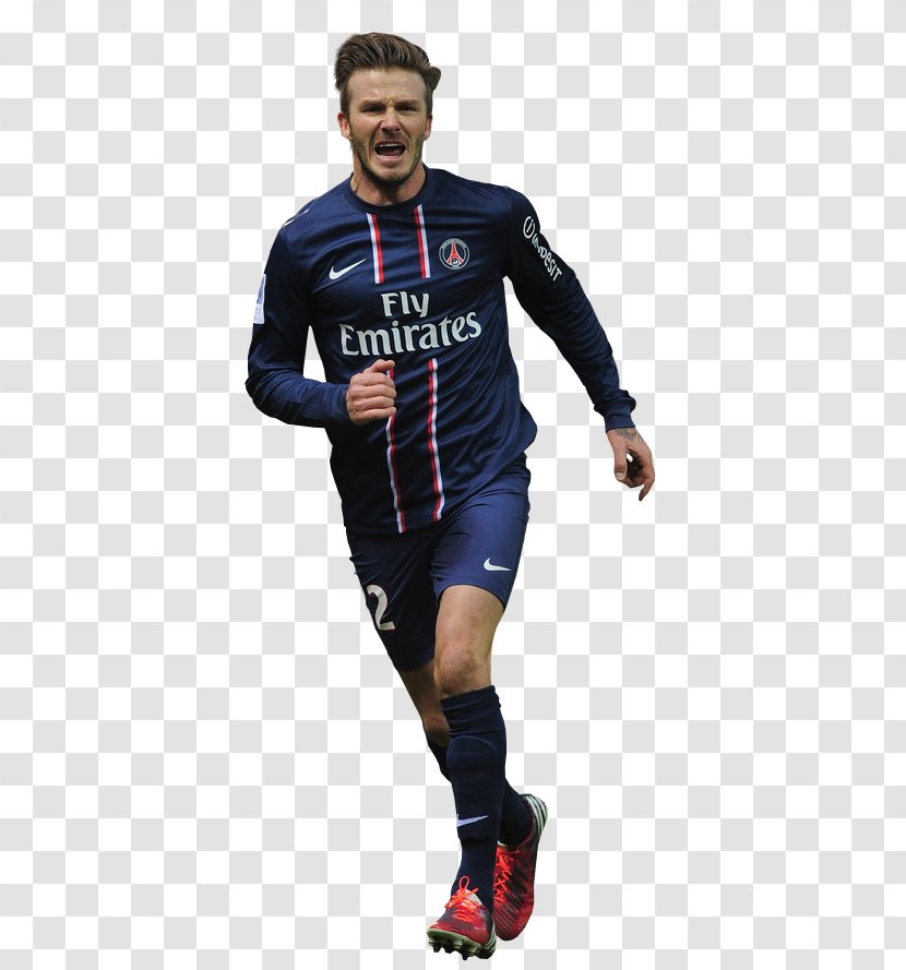 David Beckham Paris Saint-Germain F.C. Football Player Sport Jersey - T Shirt Transparent PNG