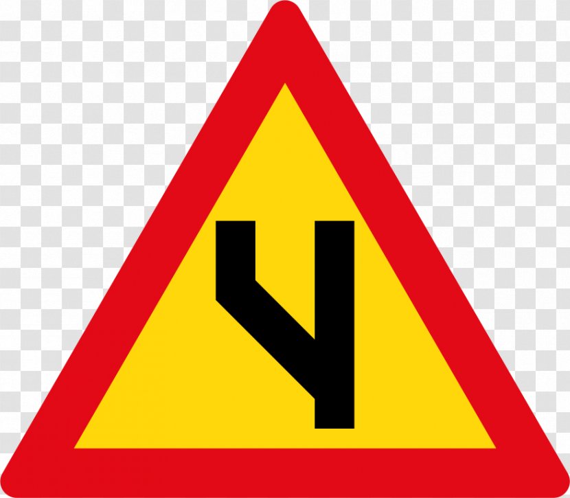 Traffic Sign Warning Road One-way - Manual On Uniform Control Devices Transparent PNG