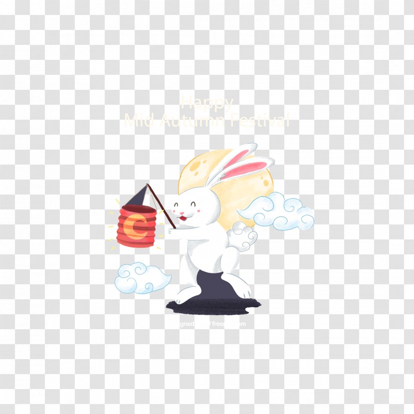 Moon Rabbit Mid-Autumn Festival - Figurine - Pull The Free Download Transparent PNG