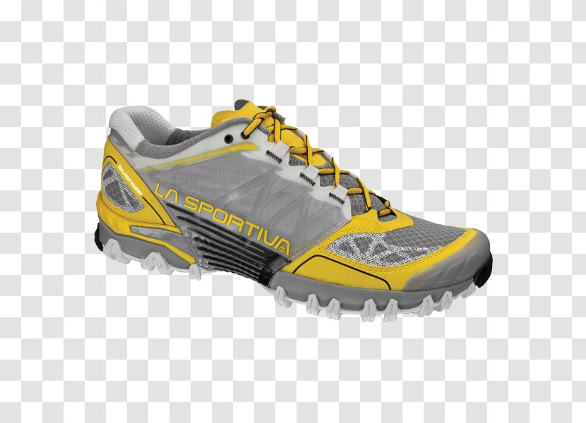 Trail Running La Sportiva Shoe Sneakers - Yellow And Gray Transparent PNG