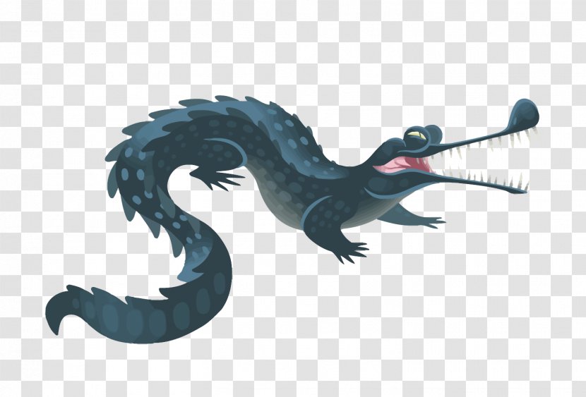 Gharial Crocodiles Alligator - Fictional Character - Vector Crocodile Transparent PNG