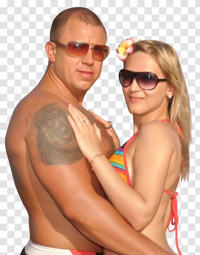 Woman Sun Tanning Marriage - Cartoon - Couple Transparent PNG