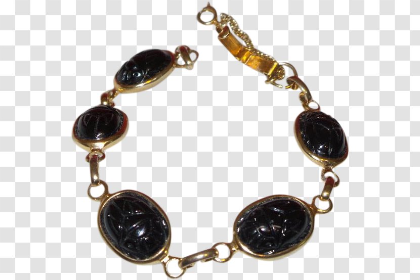 Onyx Bracelet Bead Body Jewellery - Egyptian Symbols Scarab Beetle Transparent PNG