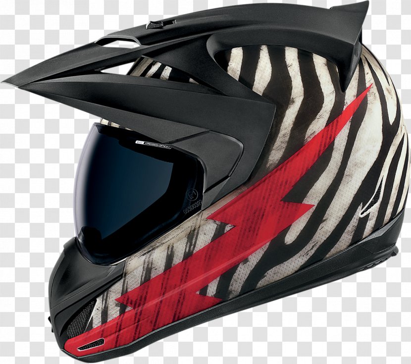 Motorcycle Helmets Zebra Dual-sport - Bicycles Equipment And Supplies Transparent PNG