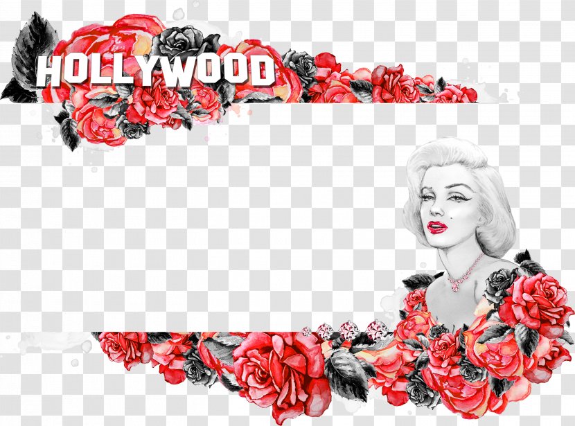 Paper Publicity Illustration - Petal - Marilyn Monroe Promotional Page Elements Transparent PNG