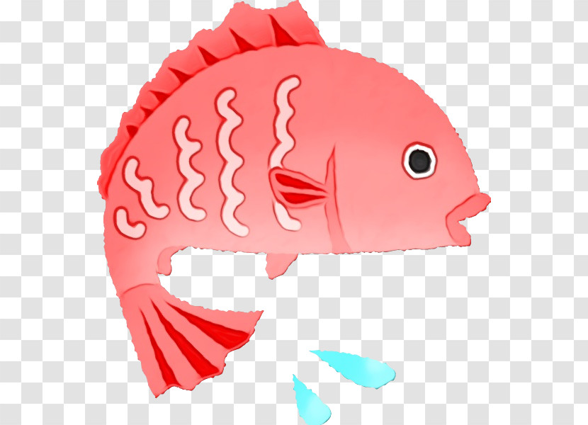 Pink Fish Fish Mouth Cap Transparent PNG