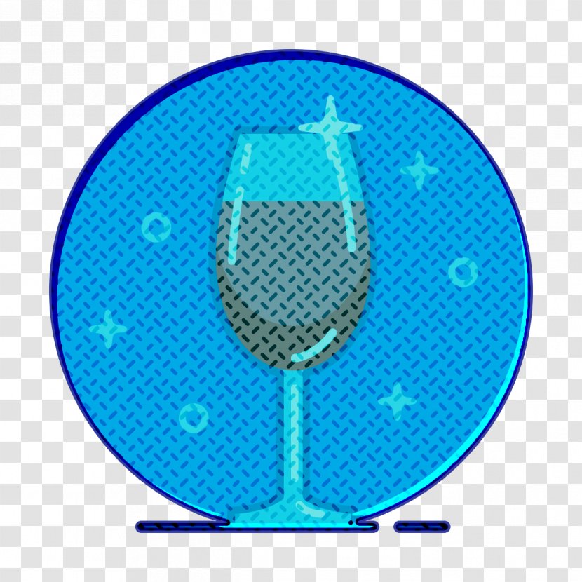 Alcohol Icon Bar Drink - Turquoise - Electric Blue Wine Glass Transparent PNG
