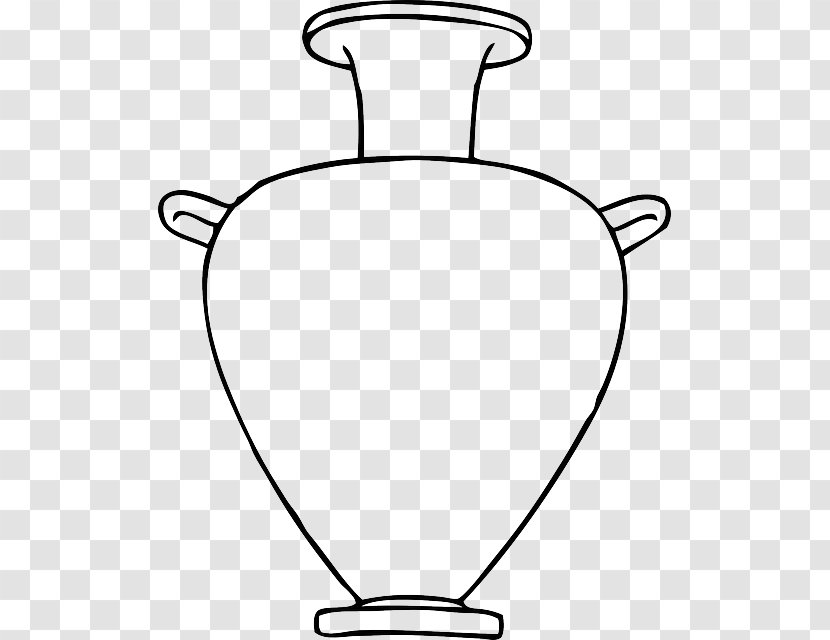 Pottery Of Ancient Greece Vase Drawing Clip Art - Painted Flowers Transparent PNG