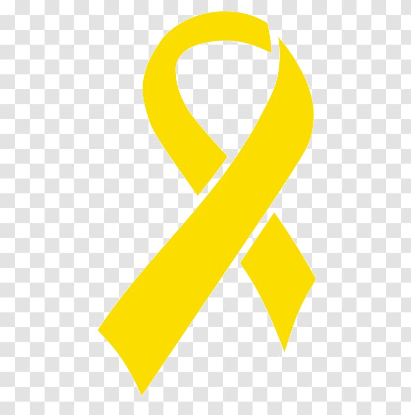 Awareness Ribbon Yellow Black - Logo Transparent PNG