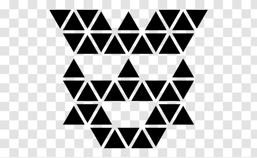 Triangle Polygon Shape Face - Monochrome Transparent PNG