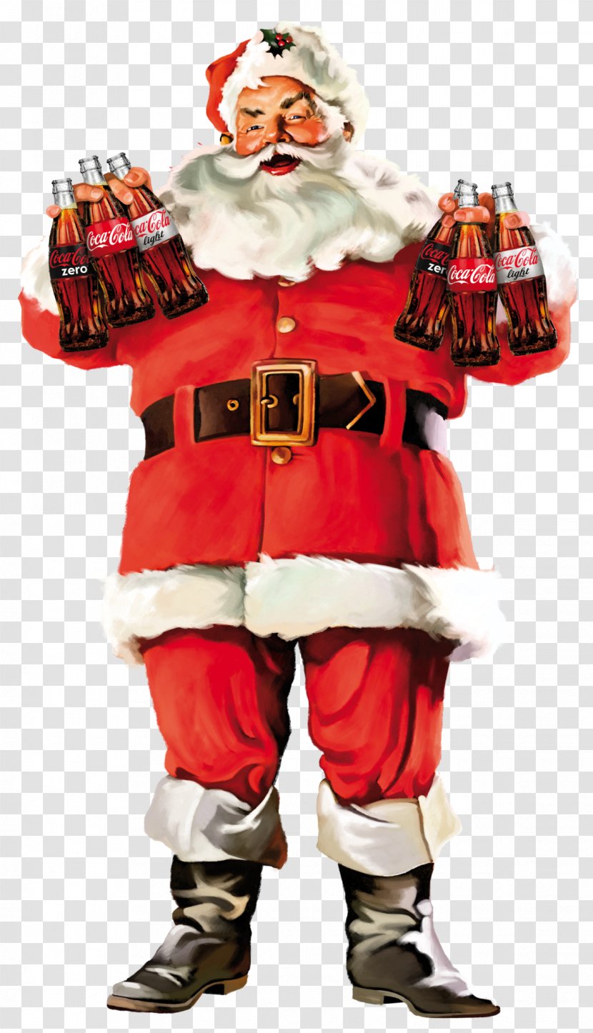 Santa Claus Coca-Cola Fizzy Drinks Christmas - Coca Cola Vintage Transparent PNG