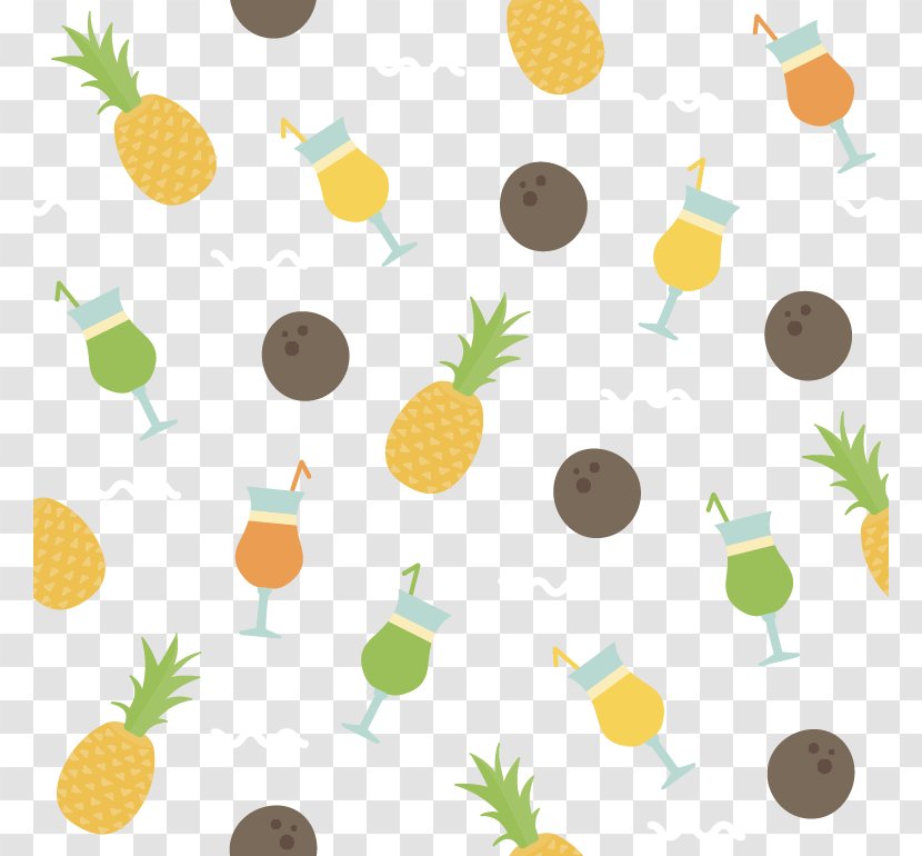 Juice Pineapple Vector Graphics Fruit Ice Cream - Yellow - Ananas Design Element Transparent PNG