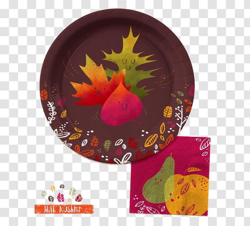 Plate Dish Illustration - Artist - Handmade Maple Leaf Transparent PNG