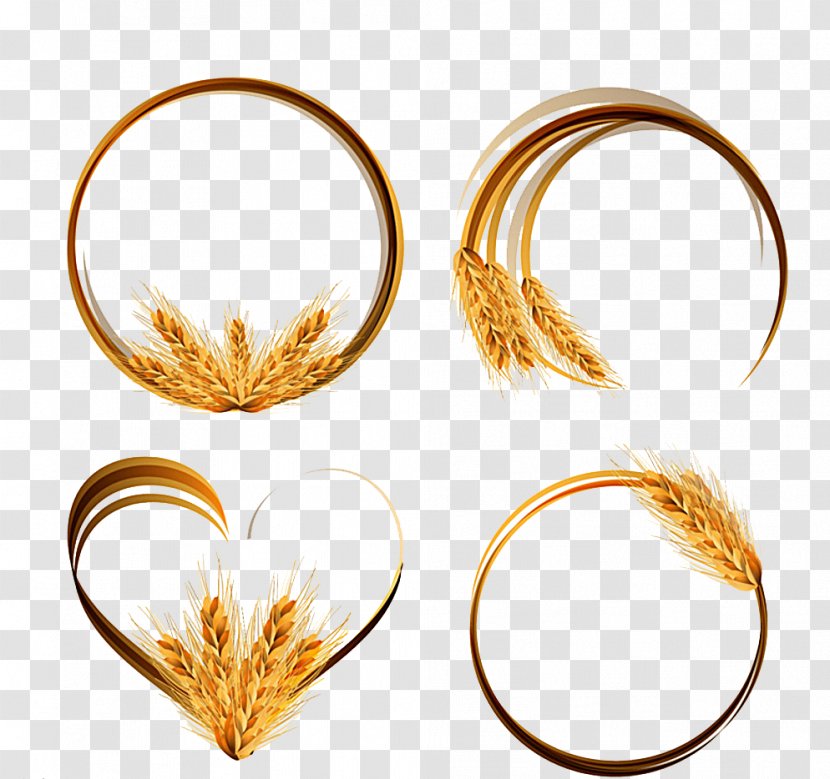 Wheat Ear Cereal Clip Art - Golden Ring Vector Material Pictures Transparent PNG